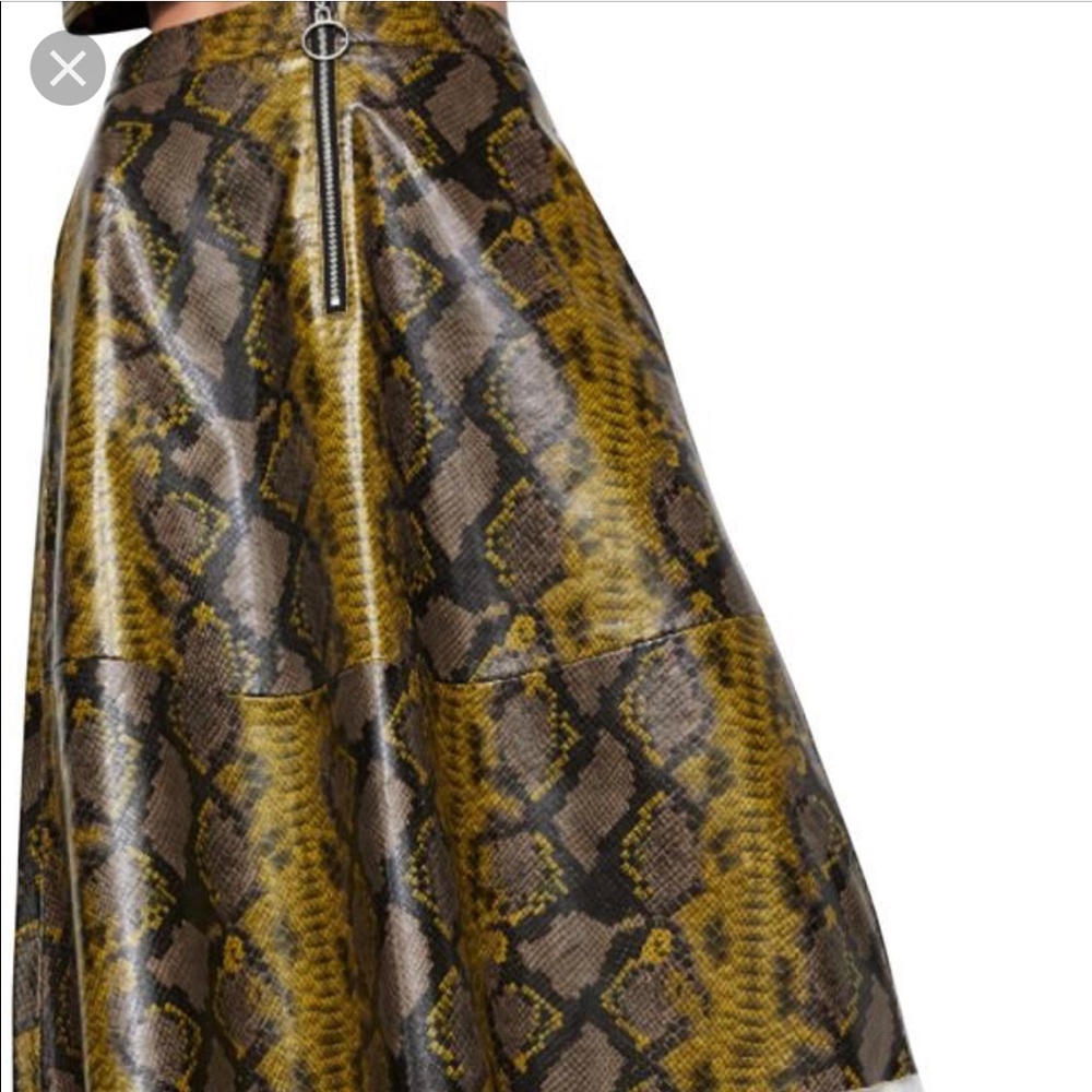 Zara snakeskin/python skirt